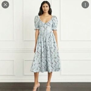 Hill House Home Ophelia Nap Dress in Pond Floral l Size Small EUC